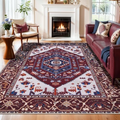 SERISSA 6x9 Washable Non Slip Boho Area Rug by SERISSAHomeDecorCollection