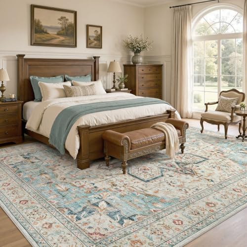 Tortania Area Rug 10x12 Living Room Rug Washable Soft Multi - Image 2
