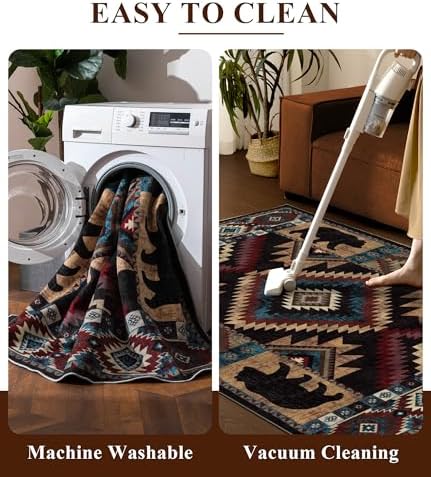 YIHOUSE Washable Western Cabin Runner Rug 2x8 Hallway - Image 6