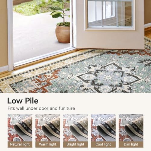 Lofus 3x5 Small Kitchen Area Rugs, Vintage Boho Washable Carpet - Image 6