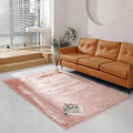 linmopm Faux Fur Rug Sheepskin Shag Fluffy Fuzzy 5x7 ft Pink Rugs by Limopmfauxfurproducts