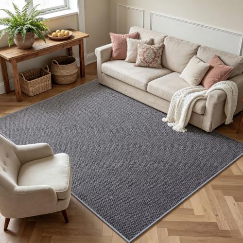 Faux Jute Area Rug 4'x6', Washable & Non-Slip - Image 7