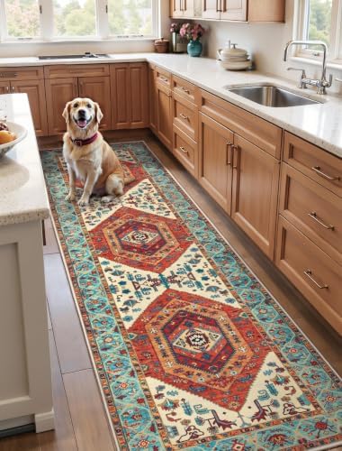 SERISSA 3x10 Washable Non Slip Boho Runner Rug - Image 2