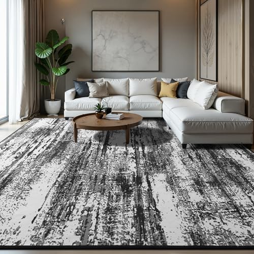 Modern Abstract Rug 8x10 Washable Area Rug by YJGWLHomeDecor