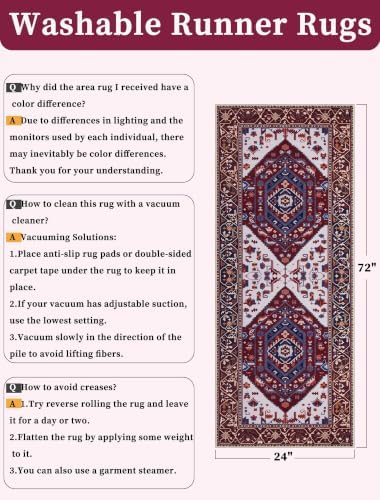 SERISSA 2x6 Washable Non Slip Boho Runner Rug - Image 6