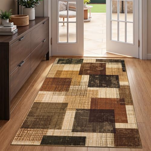 Washable 3x5 Entryway Rug, Throw Rugs by Ailyei