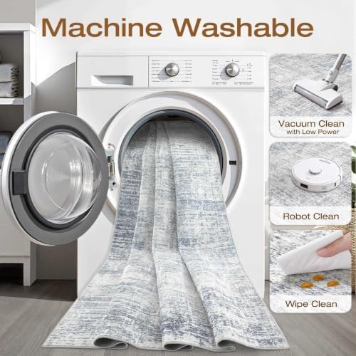 LOONGRUG 6x8 Area Rug Washable Neutral Modern Rug - Image 2