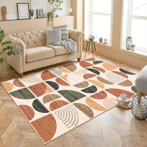 MUJOO Boho Rug Washable, 4x6.5 Area Rugs - Image 2