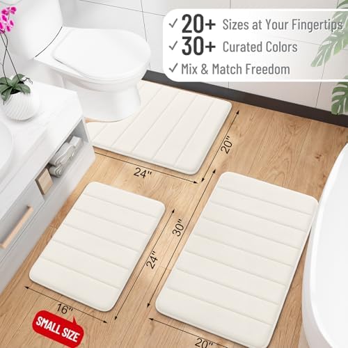 OLANLY Memory Foam Large Bath Mat 40x24, Super Soft Absorbent Bathroom Rugs - Image 2