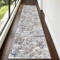 Hallway Runner Rug 2x8 Textured Non Slip Carpet Runner, Abstract Multi by TTelephant