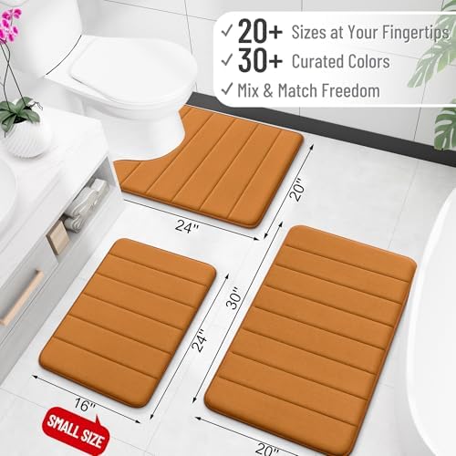 OLANLY Memory Foam Bath Mat 35x16, Super Soft and Absorbent Bathroom Rugs - Image 2
