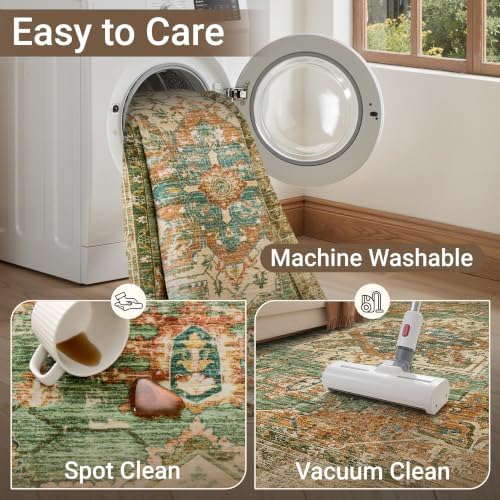 befbee 6x9 Washable Area Rug, Non Slip Rug - Image 5