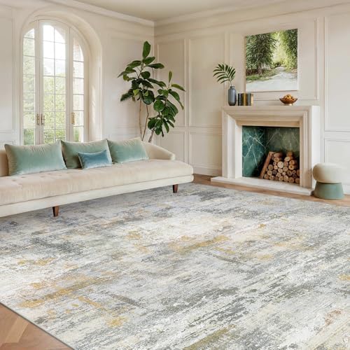 Amada Washable 9'x12' Abstract Area Rug - Image 2