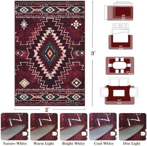 Yinhua 2x3 Western Area Rug Non-Slip - Image 2