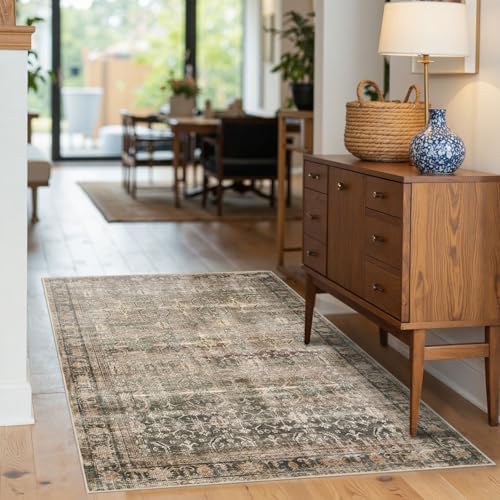 Rugxara 3x5 Rug for Entryway Bedroom Washable Area Rugs Carpet - Image 2