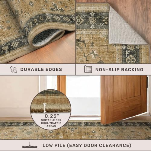 Hazo Haus Boho 2x7 Runner Rug for Hallway, Washable Runner Rug for Kitchen - Image 5