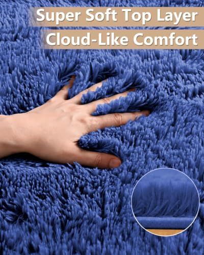 Smiry Area Rugs for Living Room Bedroom 4x5.9 ft, Fluffy Washable Carpet - Image 2