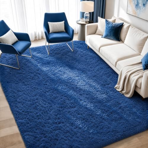 Ophanie 5x7 Blue Rugs for Living Room, Kids Rug, Playroom Navy Area Rugs for - Image 5