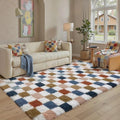 PureCozy Checkered Area Rug 5x7 by PureCozy