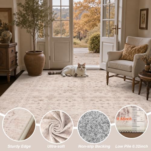 6x9 Area Rug Living Room: Washable Bedroom Rug - Image 6