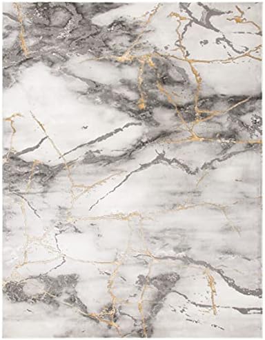SAFAVIEH Craft Area Rug 8'x10', Modern Grey & Gold CFT877F - Image 3