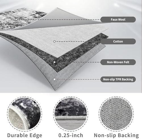 4x12 Runner Rug for Wide Hallway: Long Washable Runners for Entryway Living - Image 6