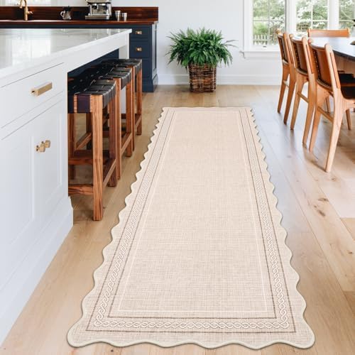 GarveeHome Scalloped Washable Runner 2x8 Rugs - Image 2