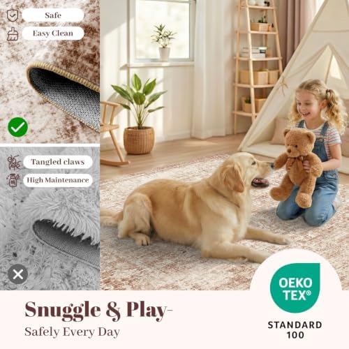 Homemate Washable Rug 6x9 Area Rugs - Image 6