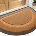 OLANLY Half Circle Front Door Mat Outside 29.5x17 All-Season Rubber Doormat by OLANLY