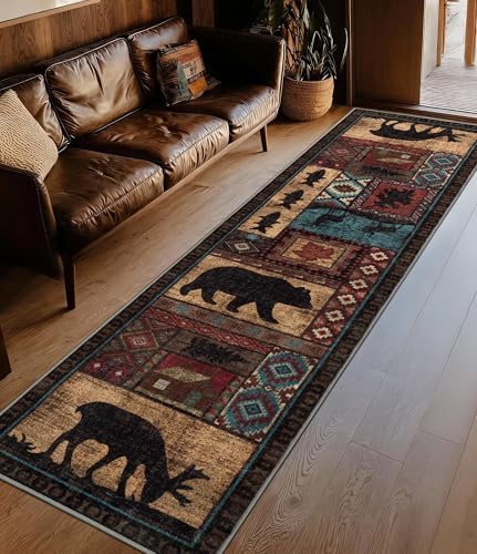 YIHOUSE Washable Rustic Cabin Runner Rug 2x8 Hallway by YIHOUSE