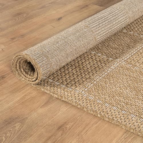 Beverly Rug Easy Jute Checkered Squared Entry Rug 2x3 Washable Durable Indoor - Image 6