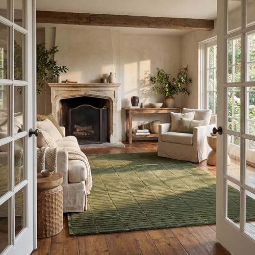 nuLOOM Kailani Green Geometric Washable Area Rug - Image 6