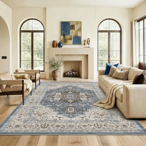 Washable 4'x6' Vintage Area Rug by Unknown