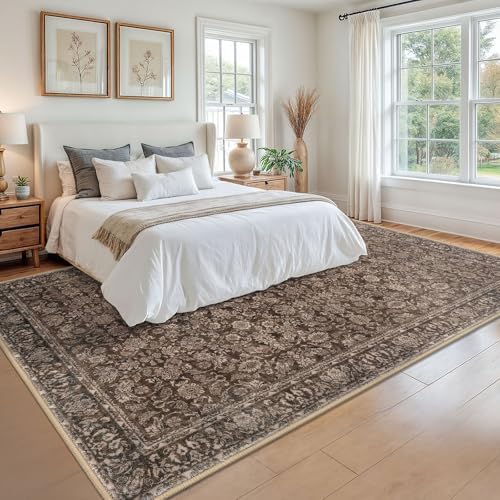SIILOOM 9x12 Washable Area Rug, Non Slip Large Rug - Image 3