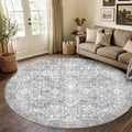 Sasttie Round Rug 8ft, Ultra-Soft Washable Rug by SASTTIE