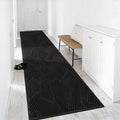 3′ x 10′ Heavy Duty Front Door Mat, Low Profile Entryway Runner Black by BelleCosy