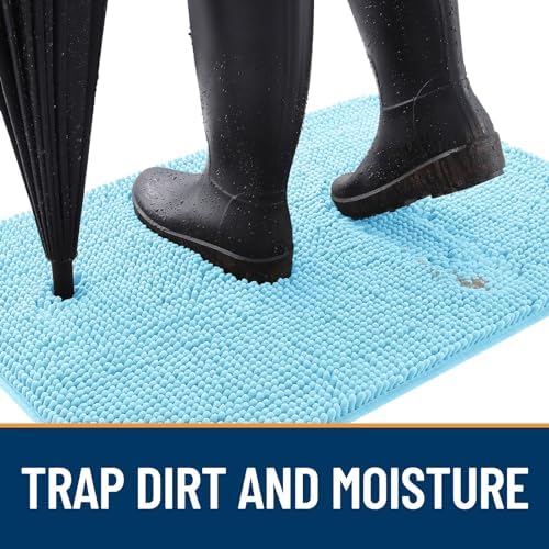 OLANLY Dog Door Mat for Muddy Paws 59x35, Super Absorbent Chenille Mud Mat - Image 2