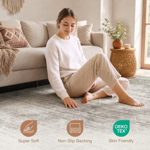 cotiled Boho 10x12 Area Rugs for Living Room: Large Moroccan Washable Rug - Image 3