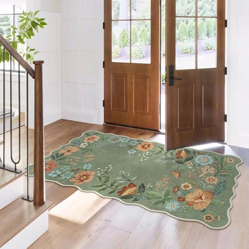 Lahome Floral Washable Kitchen Rug Non Slip, 2x4 Rugs - Image 3