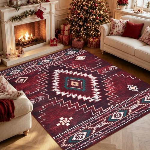 Yinhua Western 5x7 Washable Area Rug by yinhua