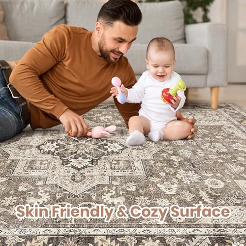 cotiled 7x9 Area Rug for Living Room, Traditional - Image 4