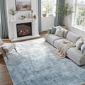 DCX Washable Abstract Area Rug 6x9, Non Slip Low Pile Rug by DCXWashableRug