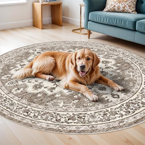 Soft Round Rug 4ft: Washable Circle Rug 4FT - Image 6