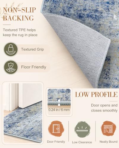 OLANLY 5x7 Washable Area Rug, Soft Non Slip Carpet - Image 6