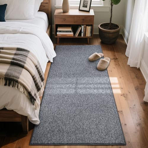 2x6 Grey Blue/White Runner Rug Non-Slip Washable - Image 2