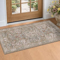 Moss Green Washable 2x4 Entry Rug by HazoHaus