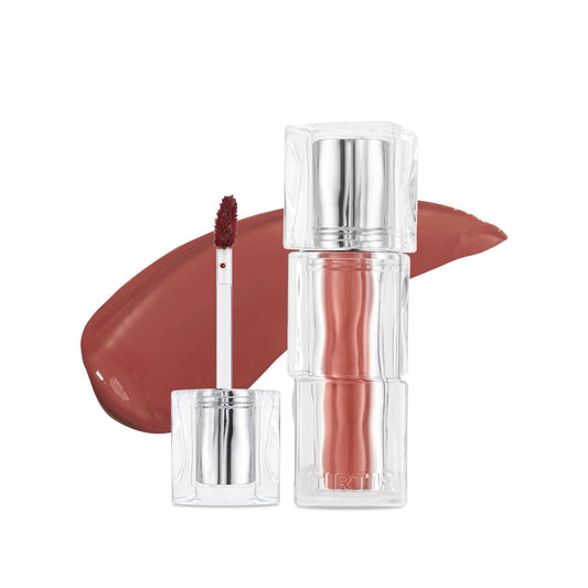 TIRTIR [*Mini Size Waterism Tinted Lip Gloss #05 Scotch Shot, 0.06 Fl Oz – Kiss Ready Lipgloss, 12H Long Lasting Non Sticky Natural Tinted Glow Korean Multiuse Cheek and Lip Tint for Women gift