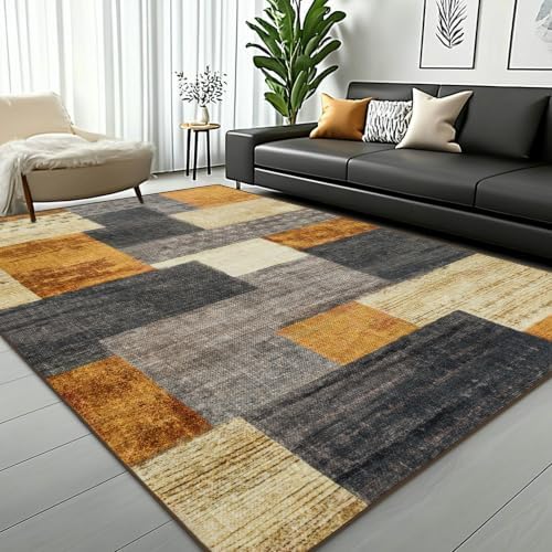 Modern Geometric Patchwork Indoor Area Rug - Image 5