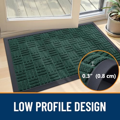 OLANLY Front Door Mat Outside Entrance 47x17, Heavy-Duty Rubber Doormat - Image 4