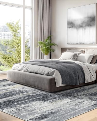 Amada Washable 9'x12' Abstract Area Rug - Image 3
